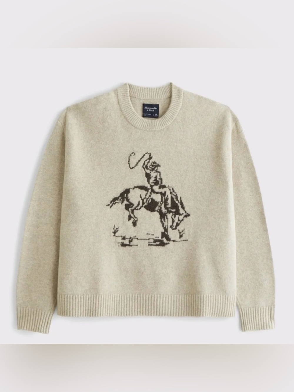 Abercrombie & Fitch Viral Cowboy Western Knit Sweater Medium